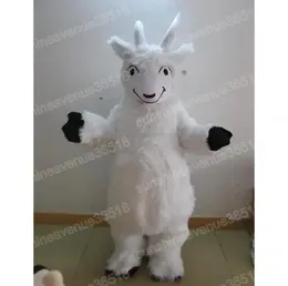 Halloween White Sheep Mascot Costume de alta qualidade Personagem de desenhos animados Carnaval Tamanho da festa de aniversário de aniversário da festa de aniversário