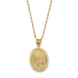 Halskette mit Anhänger „Prophet Muhammad Allah“ für Damen und Herren, goldfarben, Naher Osten, islamischer arabischer Ahmed, muslimischer Schmuck, 283 m