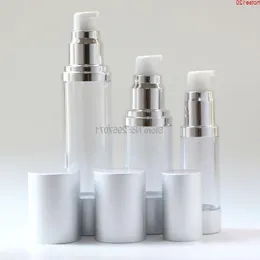 Silber Hochwertige nachfüllbare Flaschen Beauty Tragbare Airless-Pumpspenderflasche für Reiselotion 15 ml 50 ml leere Containergoods Obfwi