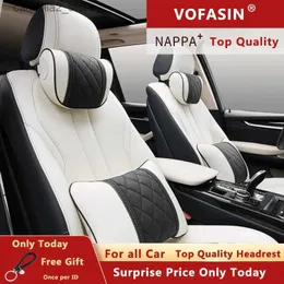 Koltuk yastıkları nappa deri araba boyun yastığı Mercedes Benz Maybach S-Serisi başlıklı araba seyahati Rea Seat Destek Yastık İç Accessorie Q231018