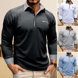 Erkekler Tişörtler Erkekler Açık Mekan Üst Şık Uzun Kollu Yakası Kol Kıçlı Tasarım Düğmesi Kapatma Nefes Alabilir Bluz Giysileri