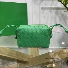 Designer de luxo 98090 mini loop bolsa de ombro de couro verde tamanho superior 17 * 10 * 6cm