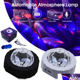 Portable Disco Ball Rechargeble Lights LED STROBE 2 Ljuslägen med 3 klistermärken för CAR -rumsdekoration Dropship Drop Delivery DHCN0