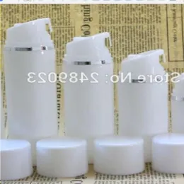 Plastic fles zonder lucht met zilveren lijncontainers Cosmetische verpakkingen 100 stuks / veel Xnatt