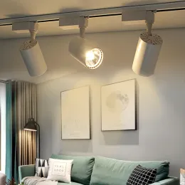 Spot led faixa de luz 220v cob conjunto completo lâmpada teto led ferroviário luminária para decoração casa loja roupas luz do ponto teto