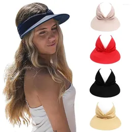 ベレー帽の夏の女性のストレッチ空っぽの日の帽子ソフトな通気性と快適なウラビオレットビーチスポーツライディング