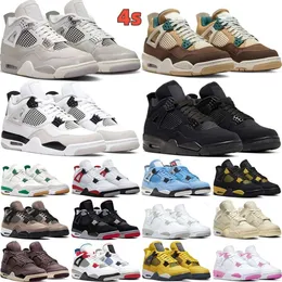 4s Jumpman Scarpe da basket Cacao Wow 4 Black Cat Frozen Moments Thunder 2023 Black Pine Green Sail Cactus Jack Sneakers