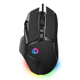 Mice Ergonomic Wired Gaming Mouse 7200 DPI USB Computer Gamer RGB 8 Keys DM502 Mause For PC Laptop