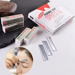 Eyebrow Trimmer 200Pcs or 100Pcs Makeup Eyebrow Trimmer Special Eyebrow Trimming Razor Stainless Steel Eyebrow Scraping Blade Beauty Makeup Tool 231017