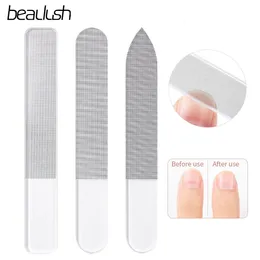 Arquivos de unhas Beaulush Nano vidro profissional polimento manicure ferramenta de arte lavável tira de arquivo cristal polido buffer 231017