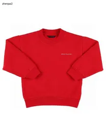 Luksusowa okrągłe bluzę z kapturem dla dziecka Wysokiej jakości Sweter dla dzieci Rozmiar 100-150 przednie i tylny logo drukujący dzieci Pullover Oct15