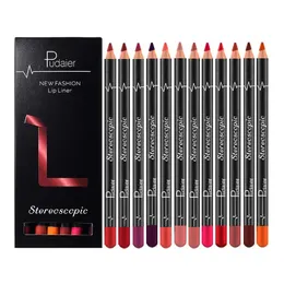 Lippenstifte, 12 Farben/Box, wasserfest, matt, Lipliner-Set, Bleistift, Tönung, Lippenstift, langlebig, Antihaft-Cup, Feuchtigkeitscreme, Lipliner-Stift, Make-up, Kosmetik, 231017