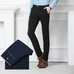 Pantaloni da uomo Primavera/Estate Tempo libero Versione coreana Slim Fit Fashion City Abbigliamento lungo elasticizzato su quattro lati