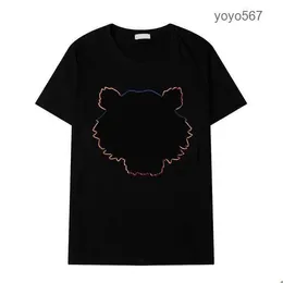 T-Shirts Kenzo T-Shirt Herren Designer T-Shirt Damen T-Shirt Sommer Streetwear Kurzarm Tigerkopf Stickerei mit Buchstaben Druck Lose Trend T-Shirt K3P8