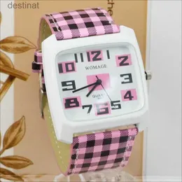 Women's Watches Womage Womens Watches Fashion Women Square Watches Leather Band Quartz Wratch Casual Ladies Watches Student Watches Best GiftL231018