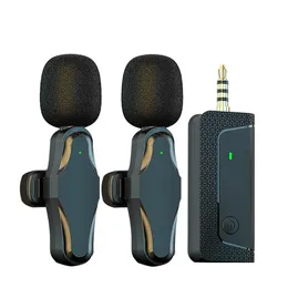 Wireless Microphone Noise Reduction 3.5mm USB To Type-C Receiver For Amplifier Speaker Camera Computer Phone