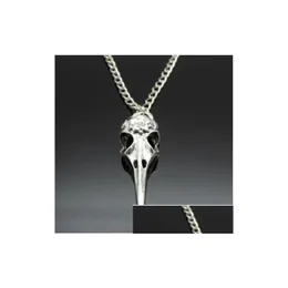 Hänge halsband 20st antika sier brons fågelhuvud skelskelett halloween halsband hänge charms smycken tillverkning diy 50 cm smycken n dhkzx