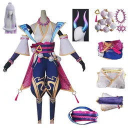 Syndra Spirit Blossom Cosplay Costume Game Lol Syndra Spirit Blossom Dress Women Kimono Hanfu Full Set With Headwearcosplay