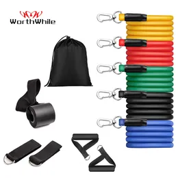 Direnç Bantları Değerli Gym Fitness Set Kemer Yoga Streç Pull Up Halat Straps CrossFit Eğitim Egzersiz Ekipmanları 231017