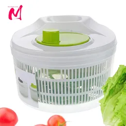 Fruit Vegetable Tools Salad Spinner Lettuce Greens Washer Dryer Drainer Crisper Strainer for Washing Drying Leafy Vegetables Kitchen 231017