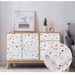 Wallpapers Terrazzo PVC Waterproof Self Adhesive Wallpaper for Bedroom Wall Living Room Decor Vinyl Furniture Refurbishment Contact Paper 231017