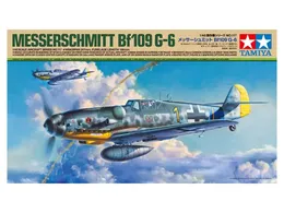 Modelo de aeronave Tamiya 61117 Kit de modelo de aeronave em escala 1/48 da segunda guerra mundial alemão Messerschmitt Bf109 G-6 231017