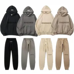 Mens Hoodies Moletons Essentialclothing Homens e Mulheres Hoodie Lazer Moda Tendências Designer Tracksuit Essent Set Casual Oversize Hooded Pull Luxur R4Ij #