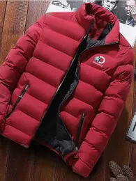 メンズダウンパーカー冬のメンズファッションスタンドカラーコートアウトドアキャンプソリッド濃厚ジャケットパーカー231017