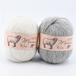 Fabric and Sewing 100 Merino Wool Yarn For Knitting Medium Fine Soft DIY Hand knitted Crochet Milk Hat Sweater Silk Thread 5pcs250g 231017