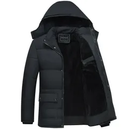 Piumino da uomo Parka Giacca invernale da uomo Spessa calda Casual Imbottita in cotone Antivento Impermeabile Cappotti in pile Con cappuccio Plus Velluto Capispalla Abbigliamento manyrtg 231017