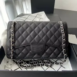 훌륭한 품질 디자이너 CF 클래식 플랩 가방 골드 하드웨어 편지 Criss Cross Shoulder Bags Caviar Real Calf Leather Handbags 다이아몬드 격자 앞 표지 지갑