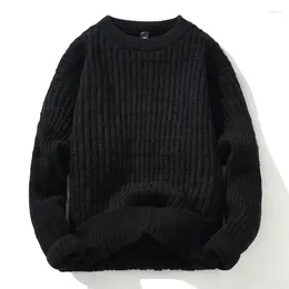 Suéter masculino pull homme 2023 inverno grosso quente japão estilo camisola de malha roupas masculinas de alta qualidade casual pulôver masculino