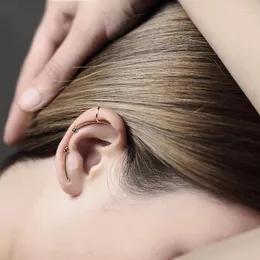 Schiene Orecchini minimalista unisex linea di strass neri orecchio scalatore clip per le donne 2023 finto piercing oreille gioielli dal design unico