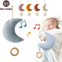 Mobiler låt oss göra baby rattle leksak 012 månader mobil crib säng klocka windup rörelse bomull mån musik låda maskiner barnkammare 231017