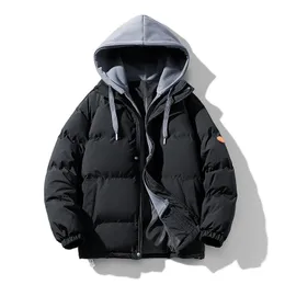 Mens Down Parkas moda z kapturem krótka damska zimowa kurtka oversize bawełniana płaszcz żeńska luźna swobodna płaszcz 231018