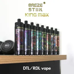 NOVOS cigarros eletrônicos BREZE King Max ATÉ 10000 850MAH 20ML Fluxo de ar ajustável Tipo-C Bem-vindo OEM cooperação personalizada e ganha-ganha