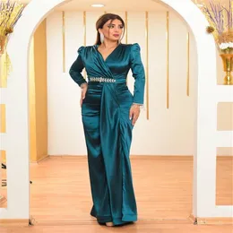 2023 Nov Aso Ebi Arabisch Mantel Kristalle Mutter der Braut Kleider Sexy Satin Abend Prom Formelle Party Geburtstag Promi Mutter des Bräutigams Kleider Kleid ZJT005