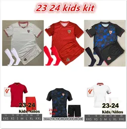 23/24 ISCO Sevillas FC Soccer Jerseys Lamela Papu Gomez Football قمصان Sergio Ramos L.ocampos J. Navas Suso Munir Y.En Nesyri 2023 2024 Rafa Mir Kits Kids Equip