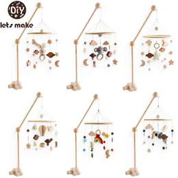 Mobiles Baby Holz Bett Glocke Halterung Mobile Hängende Rasseln Spielzeug 012 Monate Krippe Halter Arm Kleinkind Geschenke 231017