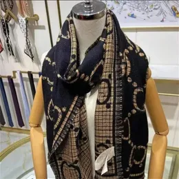 Designer halsduk karamell färg mångsidig halsdukar klassiska märke bokstav kvinnor män mode dubbelsidig jacquard kashmir pashmina halsduk