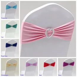 Sashes Wedding Decoration krzesło Sash Spandex Lycra Bow Stretch Band na przyjęcie urodzinowe obiad el bankiet luksusowy romans Nice 231018