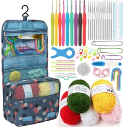 Kit per uncinetto da 59 pezzi per principianti, kit per adulti, include ganci ergonomici per filati per bambini 231017