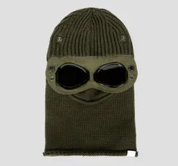 Goggle Balaclava Extra Fine Merino Wool Beanie Knit Hat Men Cap Outdoor Windbreak Hood Retains Heat Skull Caps Black Army Green5054962