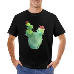 Herrtankstoppar blommande kaktus t-shirt plus storlek t skjortor män roliga