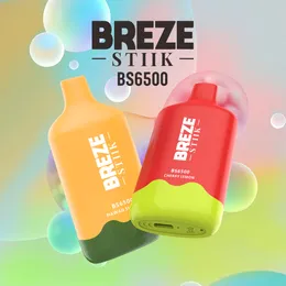 オリジナルのBreze Stiik BS 6500パフ使い捨て電気タバコ使い捨ての蒸気吸引性のある使い捨てポッド竜巻ビンゴ8000パフ