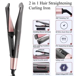 Curling Iron 2 In 1 Hair Straightener Curler Twist Straightening Curling Iron Professional Negative Ion Fast Heating Styling Flat Iron From Yujia07 12.39 DHgate.Com