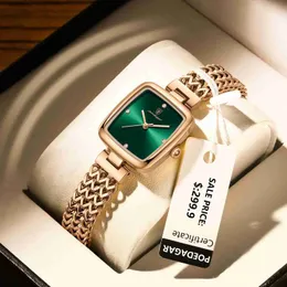 Kadın Saatleri Poedagar Luxury Square Watch Woman Su Geçirmez Paslanmaz Çelik Bayanlar Kuvars Kuvars Saat Elbisesi Zarif Kadınlar Moda Relojl231018