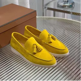 Loro nappa Estate Italia Design Walk pianas scarpe Mocassini in pelle scamosciata Scarpe da uomo cucite a mano lisce LP Jogging Slip-on Comfort Abito da festa Casual Walking EU36-46 YJHF