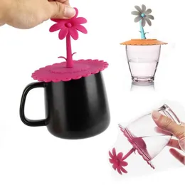 Other Drinkware Silicone Dustproof Cup Cover Creative Cartoon Daily Necessities Leakproof Circular 231017