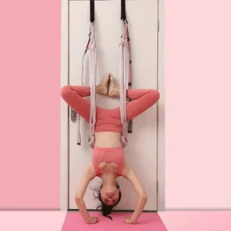 Motstånd Bands Back Bending Splits Training Band Aerial Yoga Hammock Swing Wall Rope Door Handstand Strap Housure Stretch Belt 231017